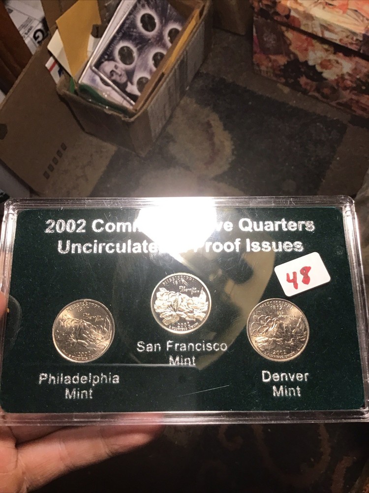 2002 Mississippi Comm Quarter,,unc & Proof Issues