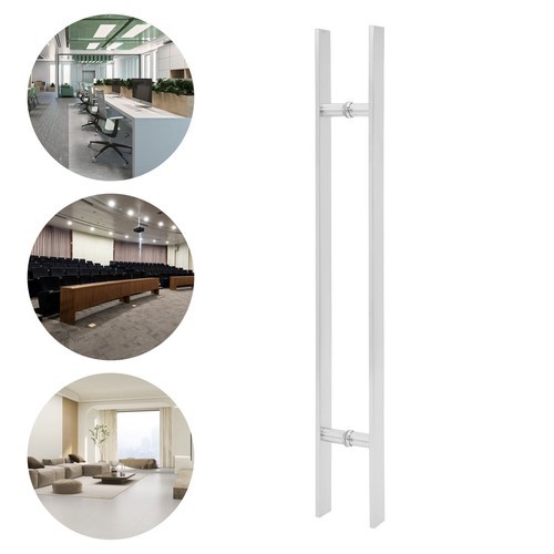 H Shape Door Pull Handle Double Sided Door Commercial Handle Stainless Steel