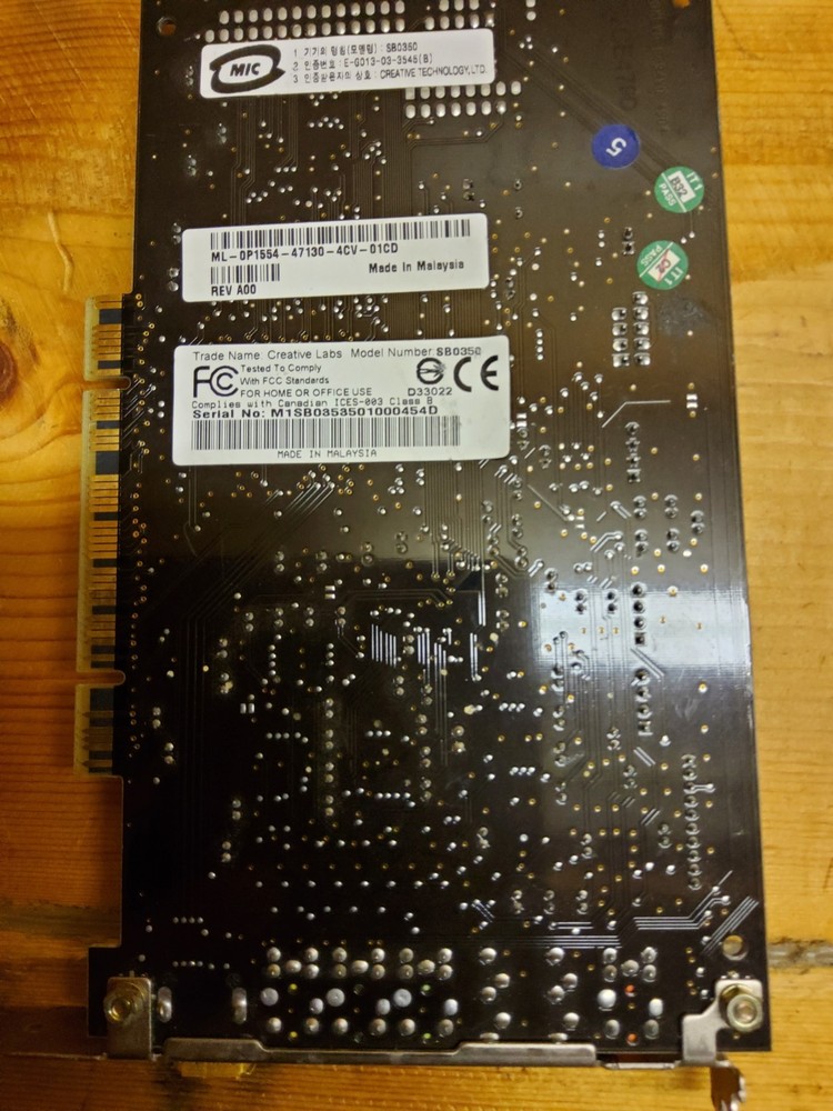 Sound Blaster Audigy 2 MODEL: SB0350 - WORKED PERFECTLY WHEN PULLED!