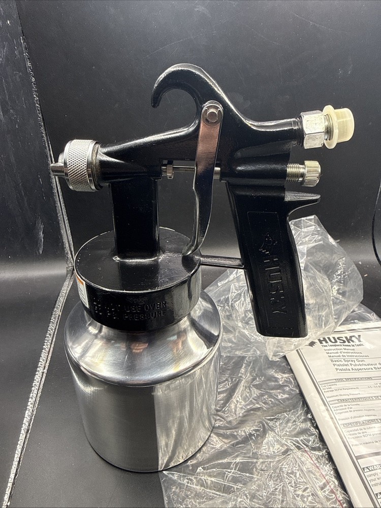 New, Open Box Husky Basic Spray Gun Model 010-0022 50 PSI Max, 1 Quart