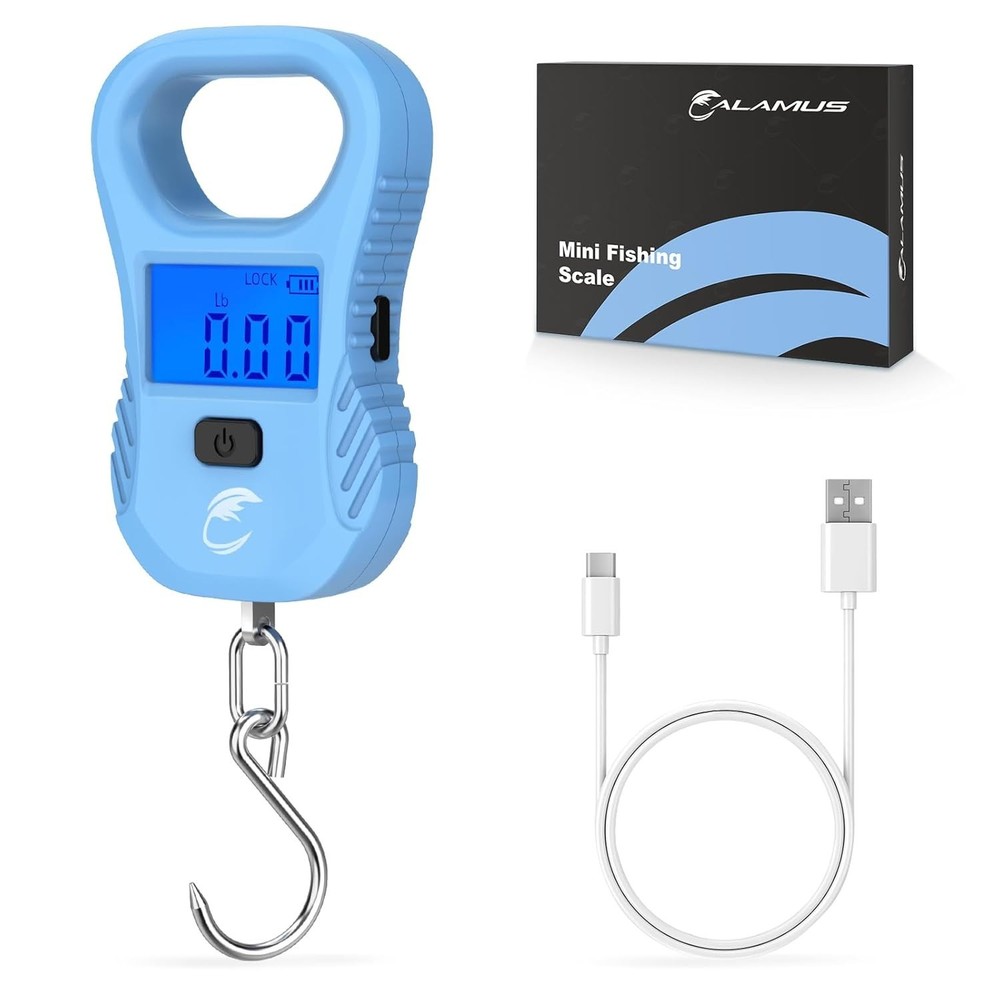Durable Lightweight Fish Scale with Rechargeable USB & High Precision Readout