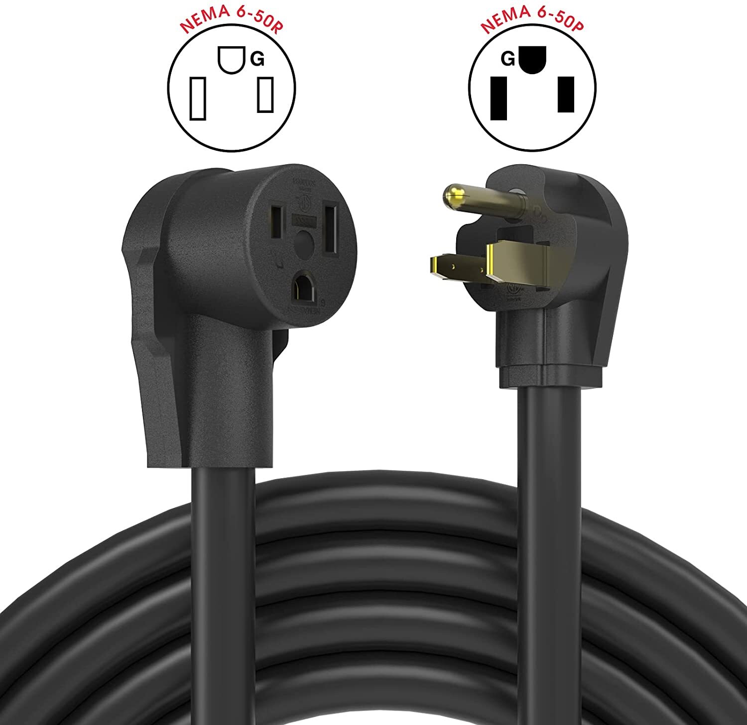 20ft 250 Volt 25 Amp, 10/3 Welder Extension Cord for Welding Machine