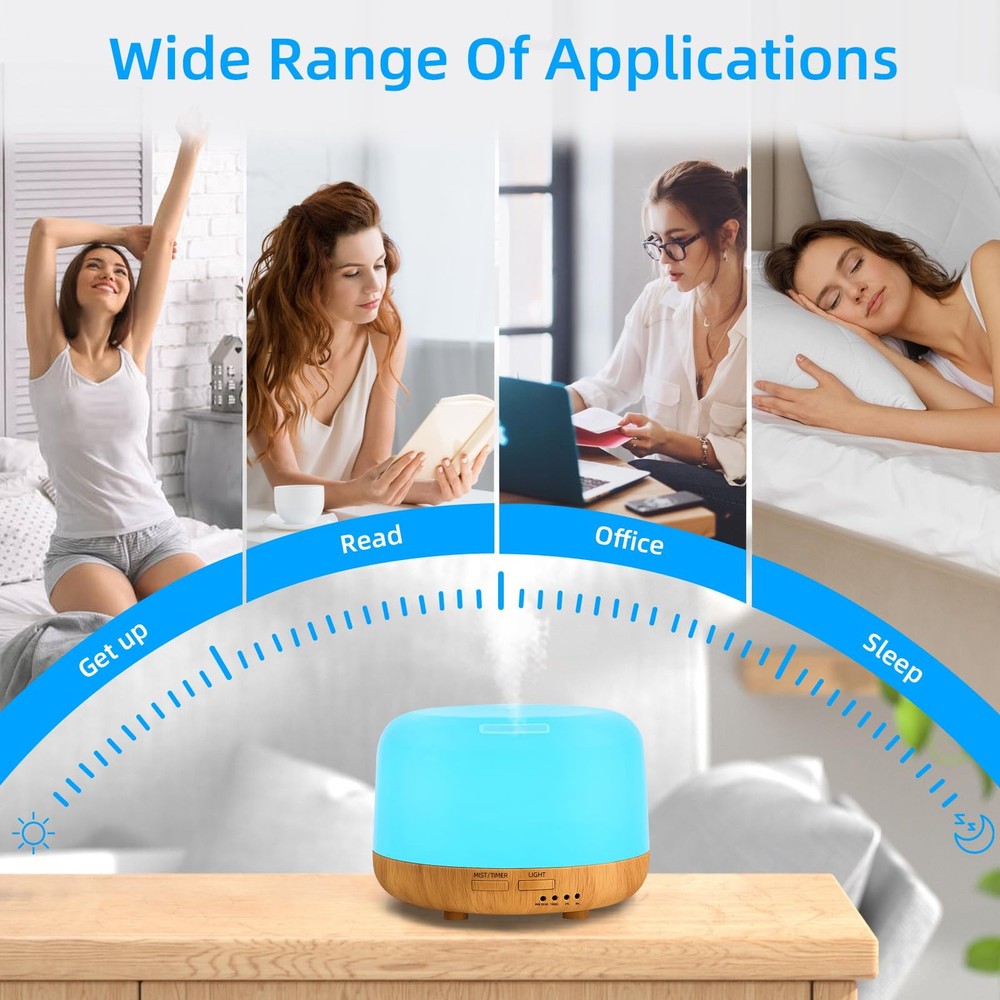 Aromatherapy Essential Oil Home Diffuser with Remote Control, 300ML Large Roo...