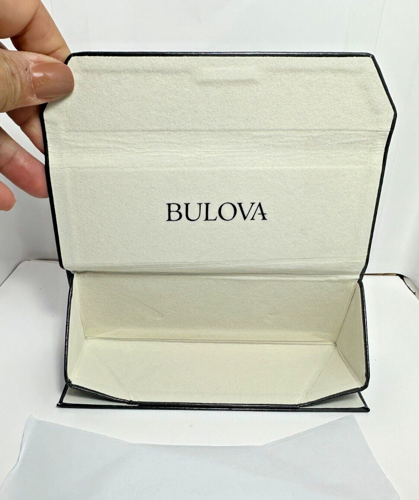 BULOVA Folding Collapsible Eyeglasses Hard Shell Case - Gray
