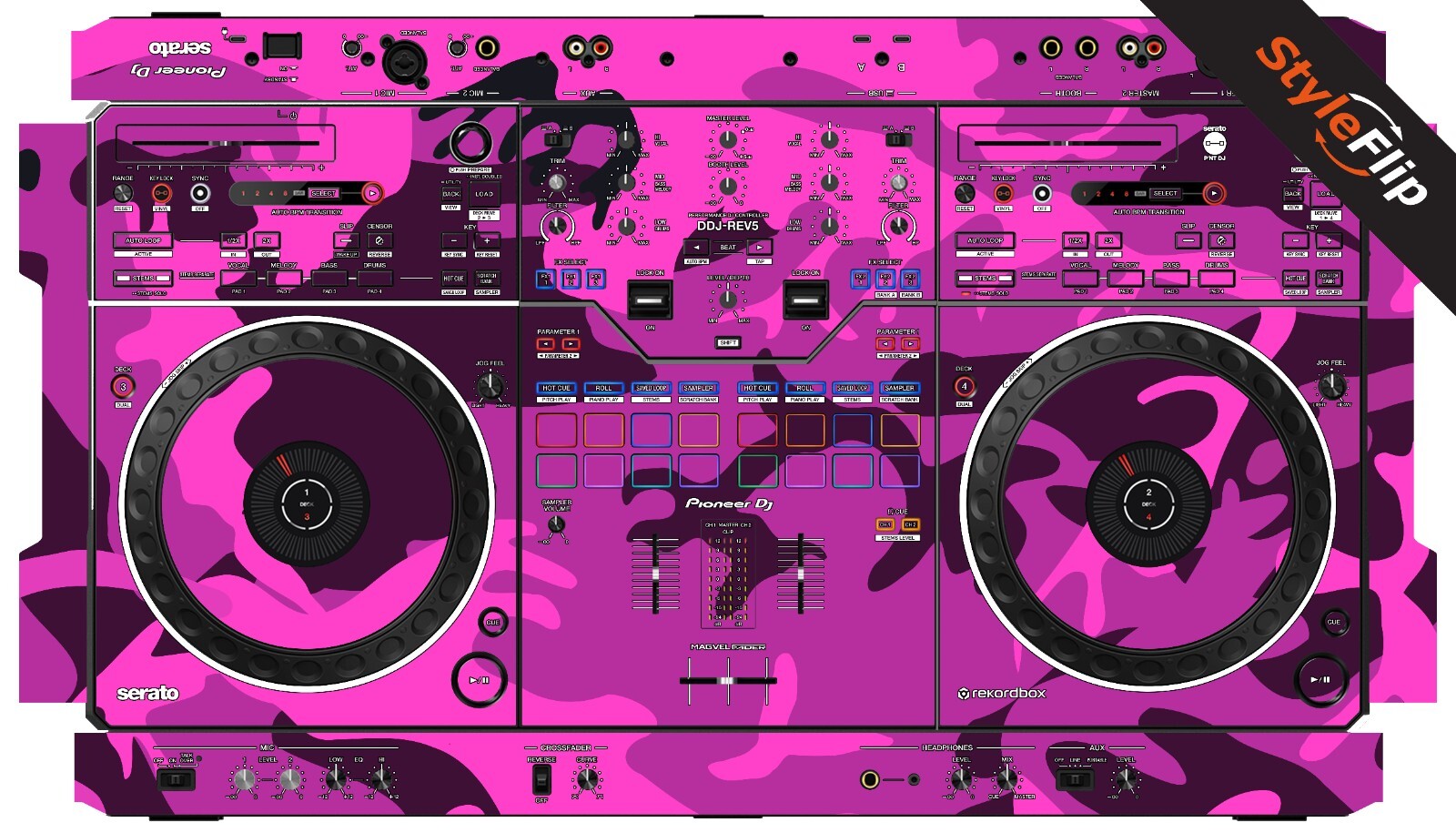 Pioneer DDJ-REV5 Skin | Pink Camo | Protective Decal | StyleFlip Skins
