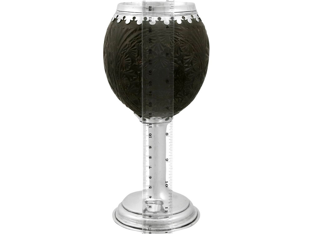 1820s Silver Mounted Coconut Cup