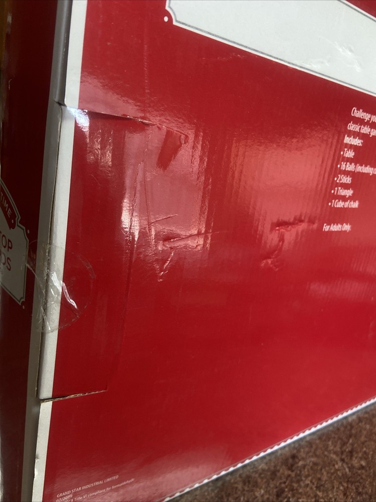 Tabletop Billiards Complete Portable Pool Table Set 20"x12"