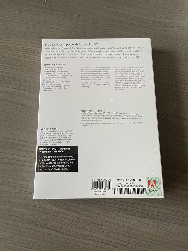 Adobe Acrobat Pro Full Version | Perpetual License (2 PCs) |DVD Windows New