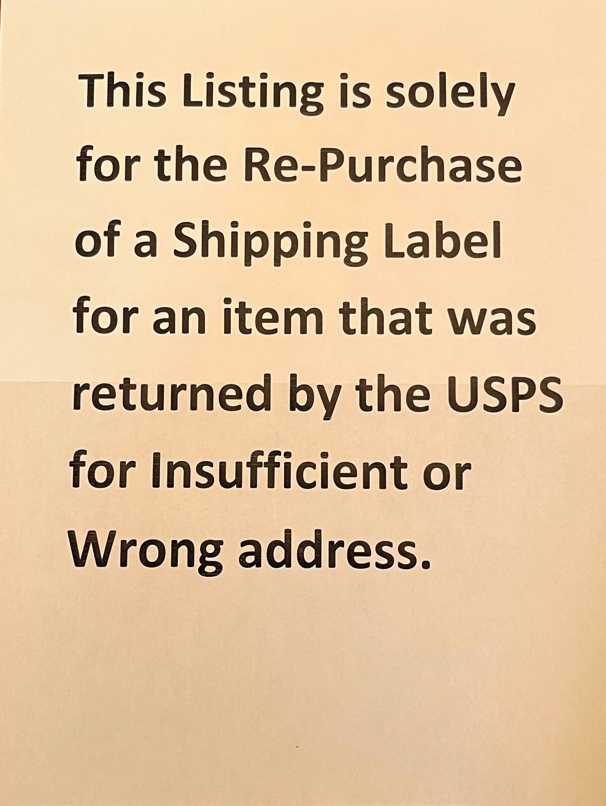 Re-Purchase Shipping Label or Expedited Shipping