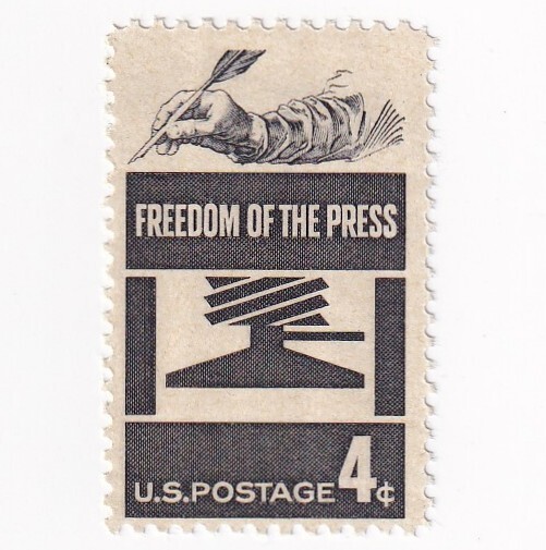 STAMP US SCOTT 1119 "Freedom of the Press" 4 CENT 1958 MNH