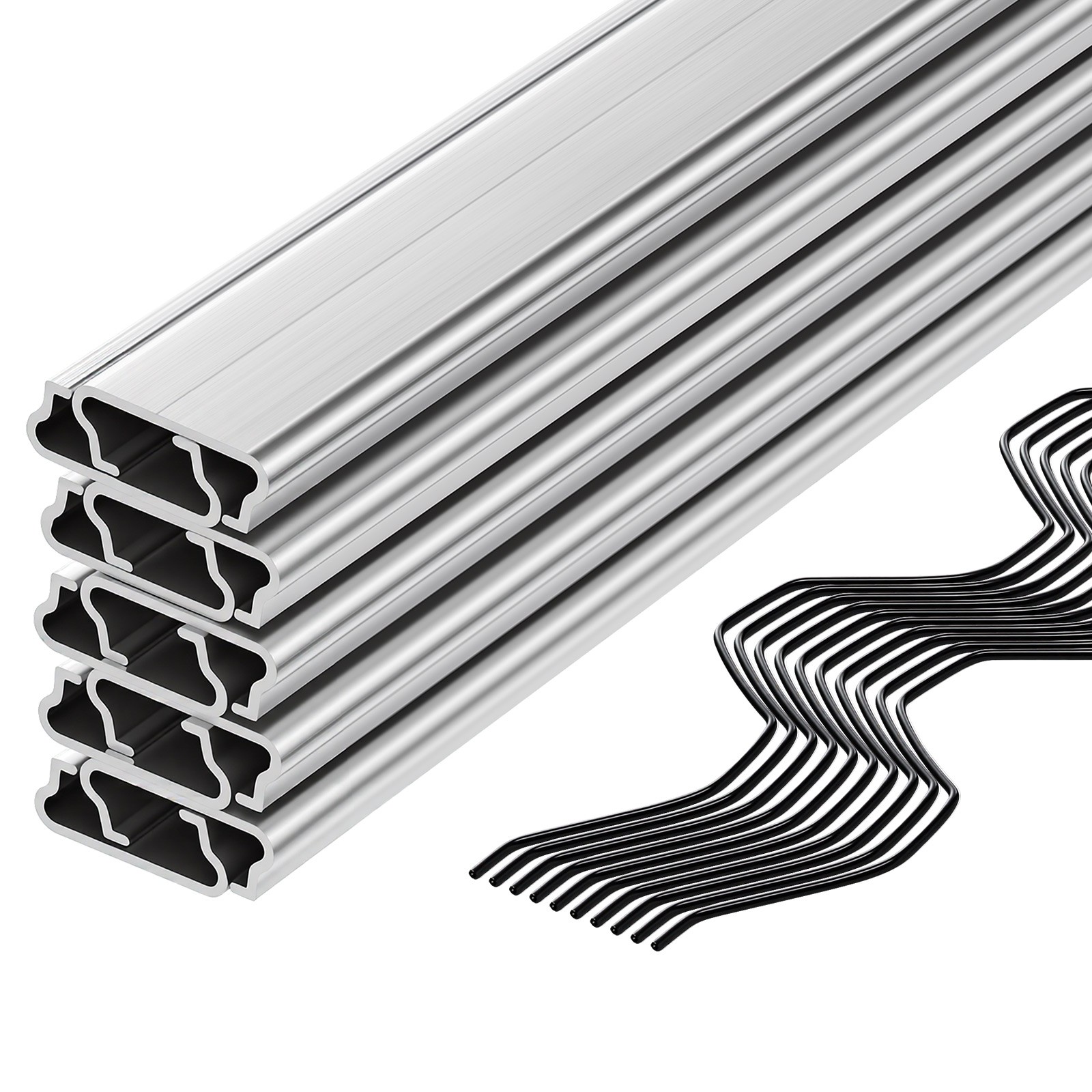 VEVOR Greenhouse Spring Wire & Lock Channel Aluminum Alloy 10 Packs 6.56 ft