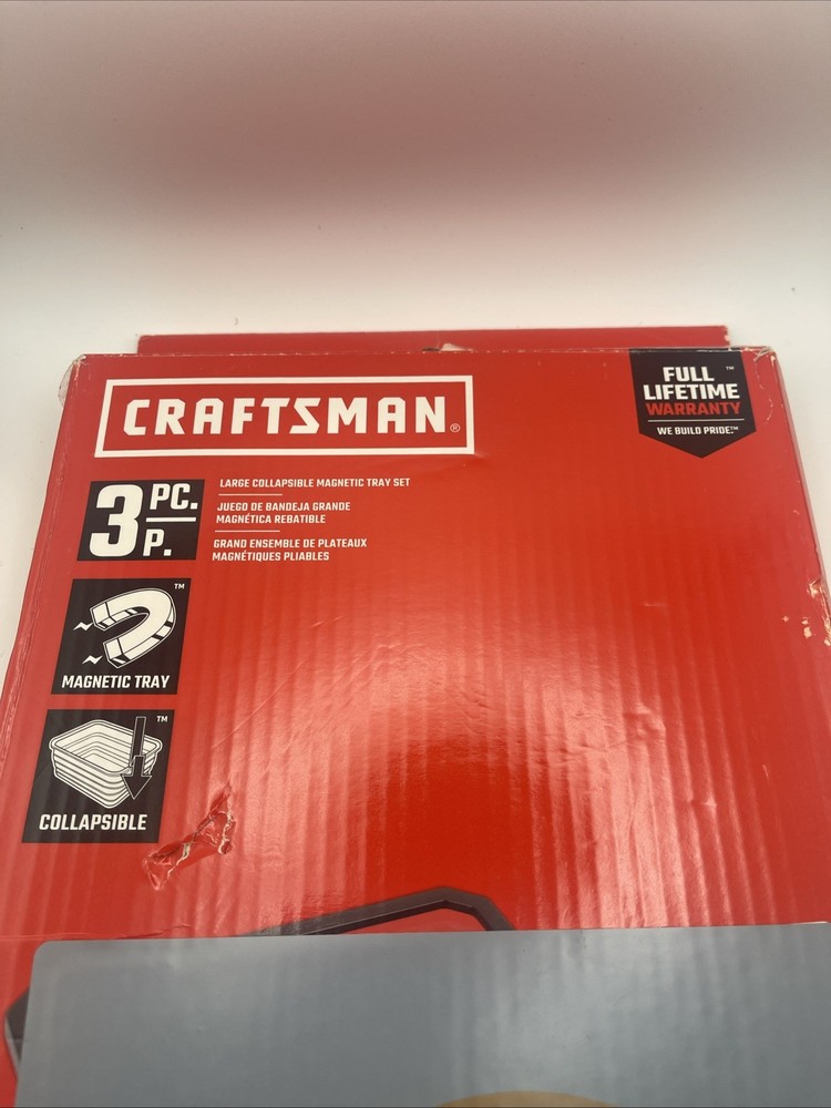 Craftsman 3pc Large Collapsible Magnetic Tray Set