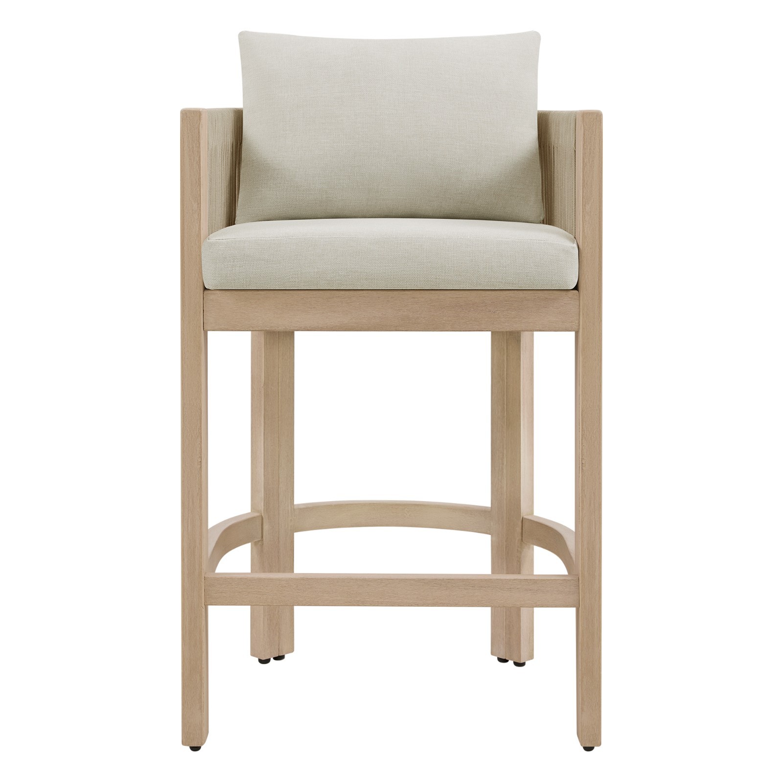 CHITA Cord Braid Barstools Set of 2,Modern Outdoor Woven Rope Counter Stools