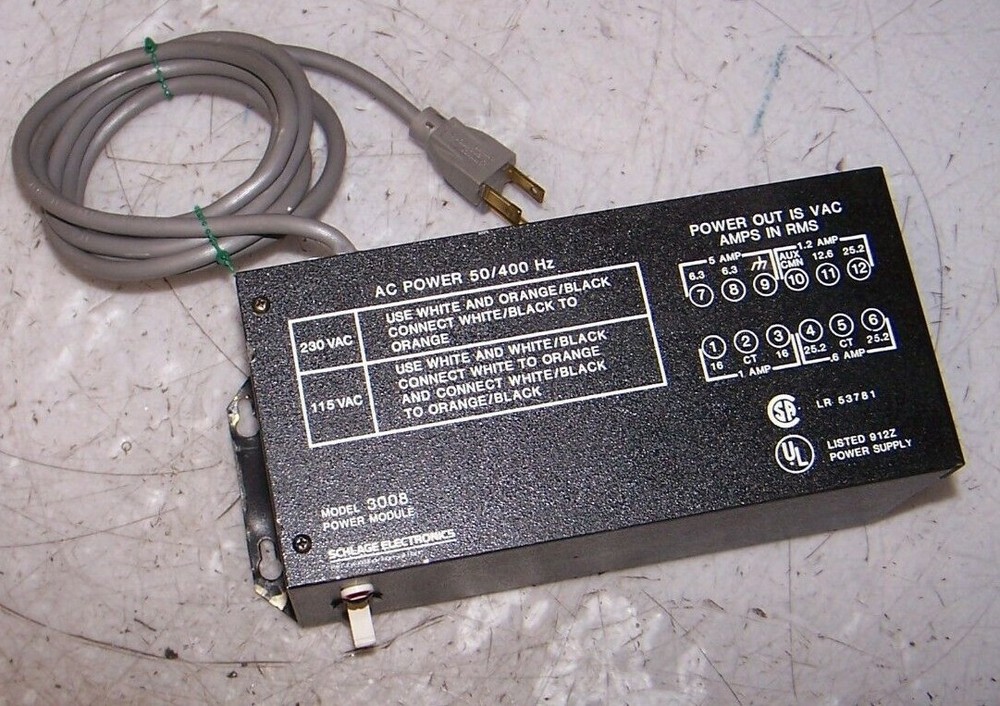 SCHLAGE ELECTRONICS 3008 POWER MODULE 115/230 VAC 105 WATTS