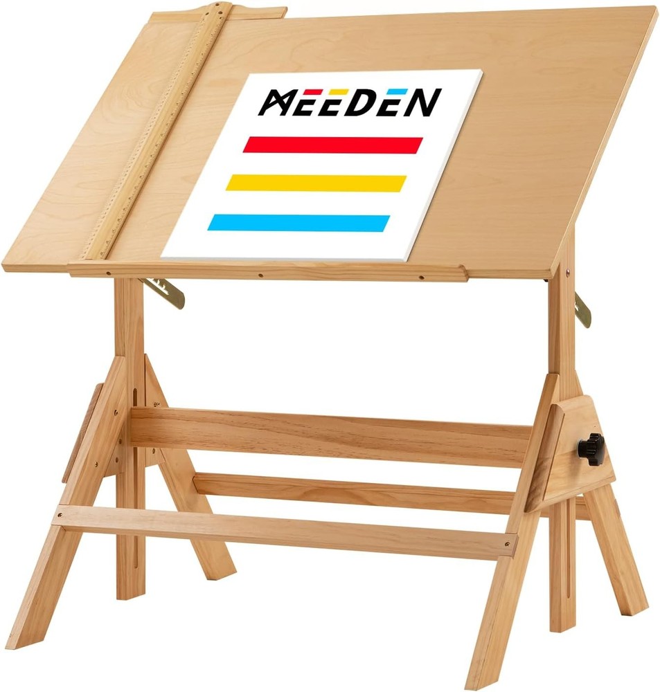 MEEDEN Wood Drafting Table 35.5x23.5 Rustic