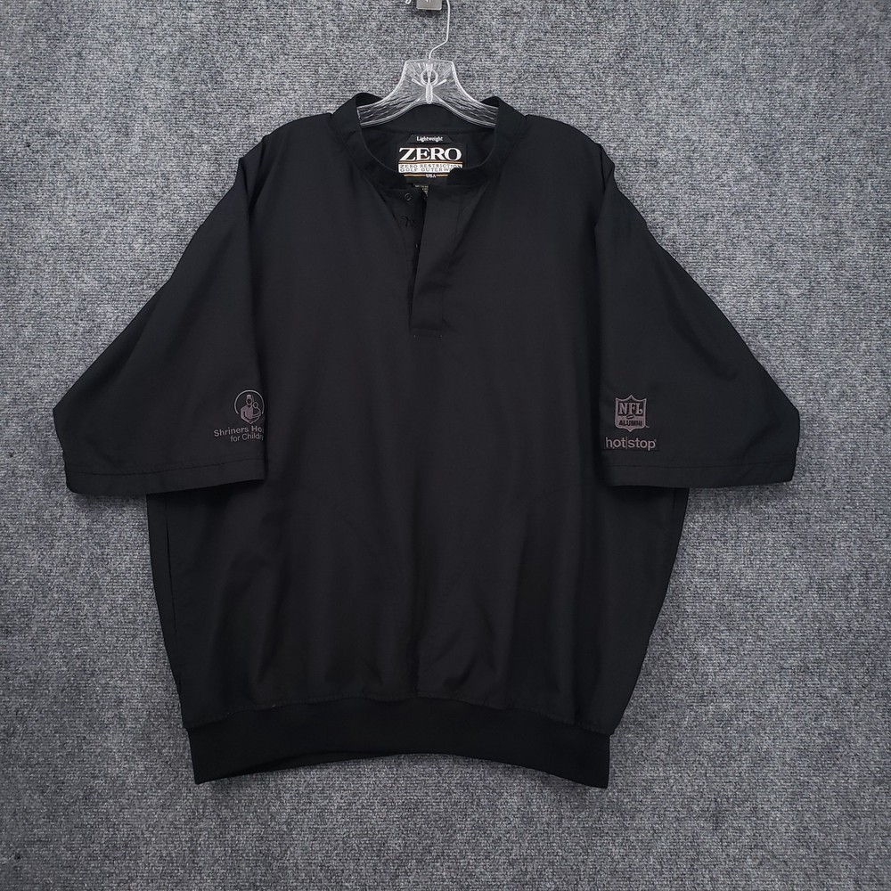 Zero Restriction Golf Outerwear Jacket Mens Large Black NFL Windbreaker Pullover