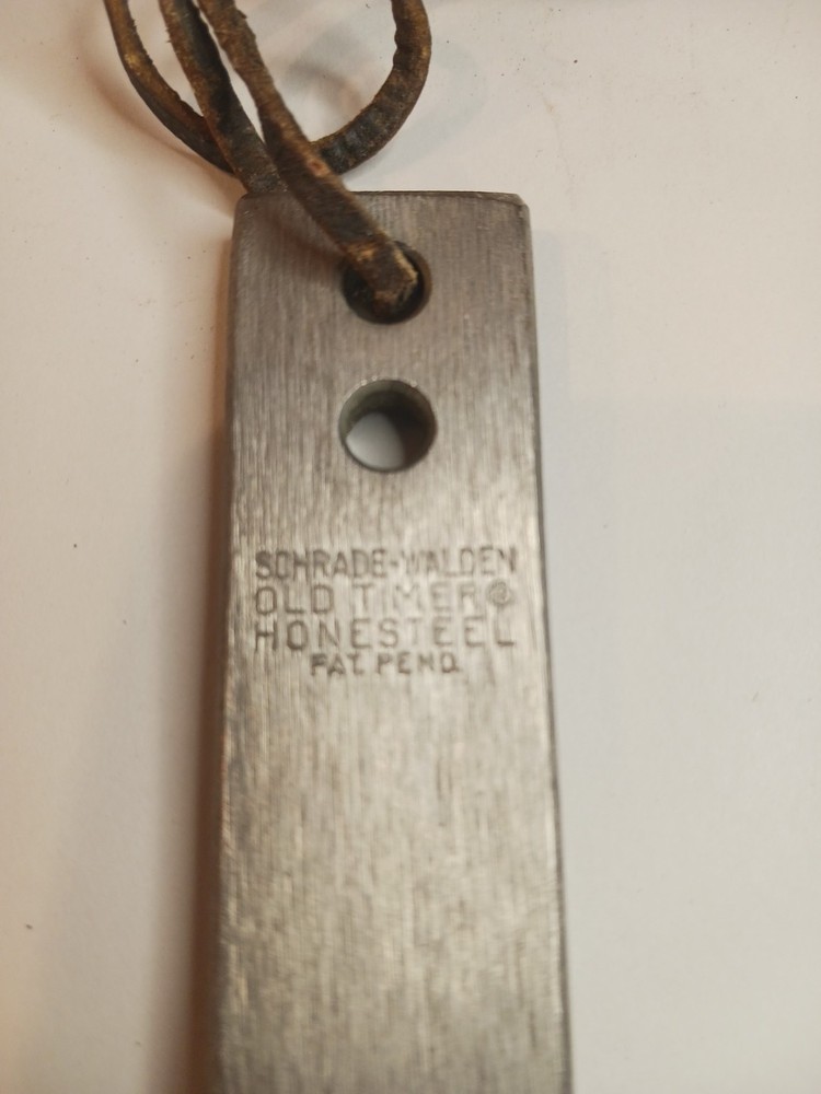 Vtg Schrade Knife Sharpener with Original Leather Sheath Old Timer Honesteel