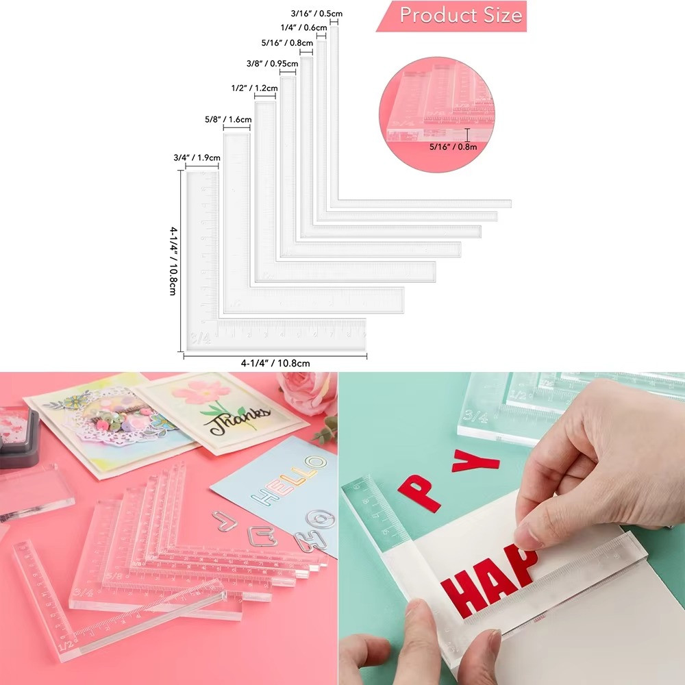 7 Pcs/set Creative Positioning Tools Card Corners Helpers Scrapbooking Tools