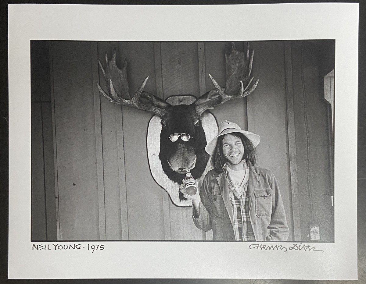 NEIL YOUNG 11" x 14" B&W Photo Signed By HENRY DILTZ CSNY BUFFALO SPRINGFIELD