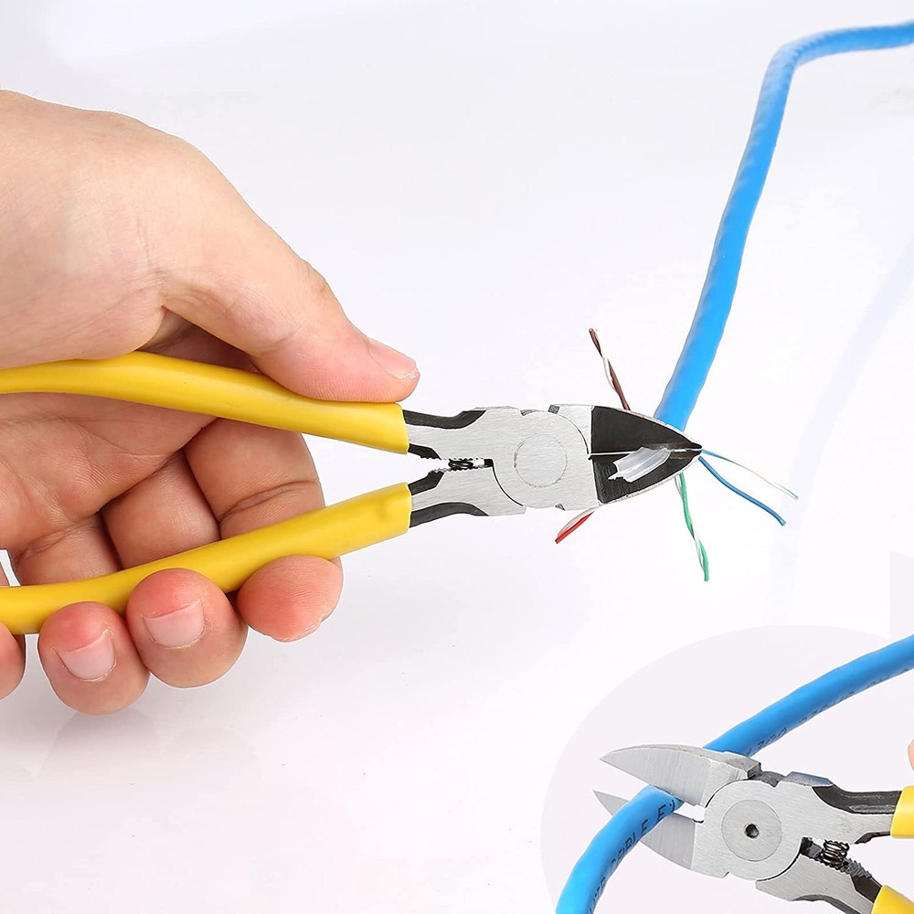 Crimp Tool Pass Through Crimper Cutter Modular Connector All-in-one Wire Tool