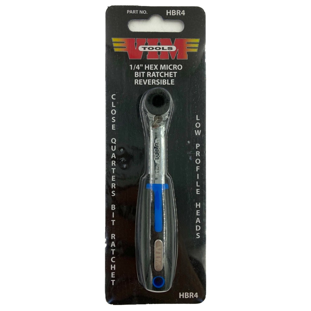 VIM Tools HBR4 1/4" Hex Micro Bit Ratchet