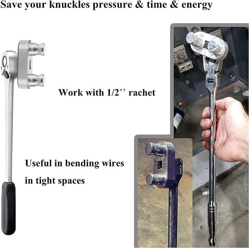 77455 Cable Bender Tool Connects to 1/2 Ratchet Wire Bender Tool Maximum Bend
