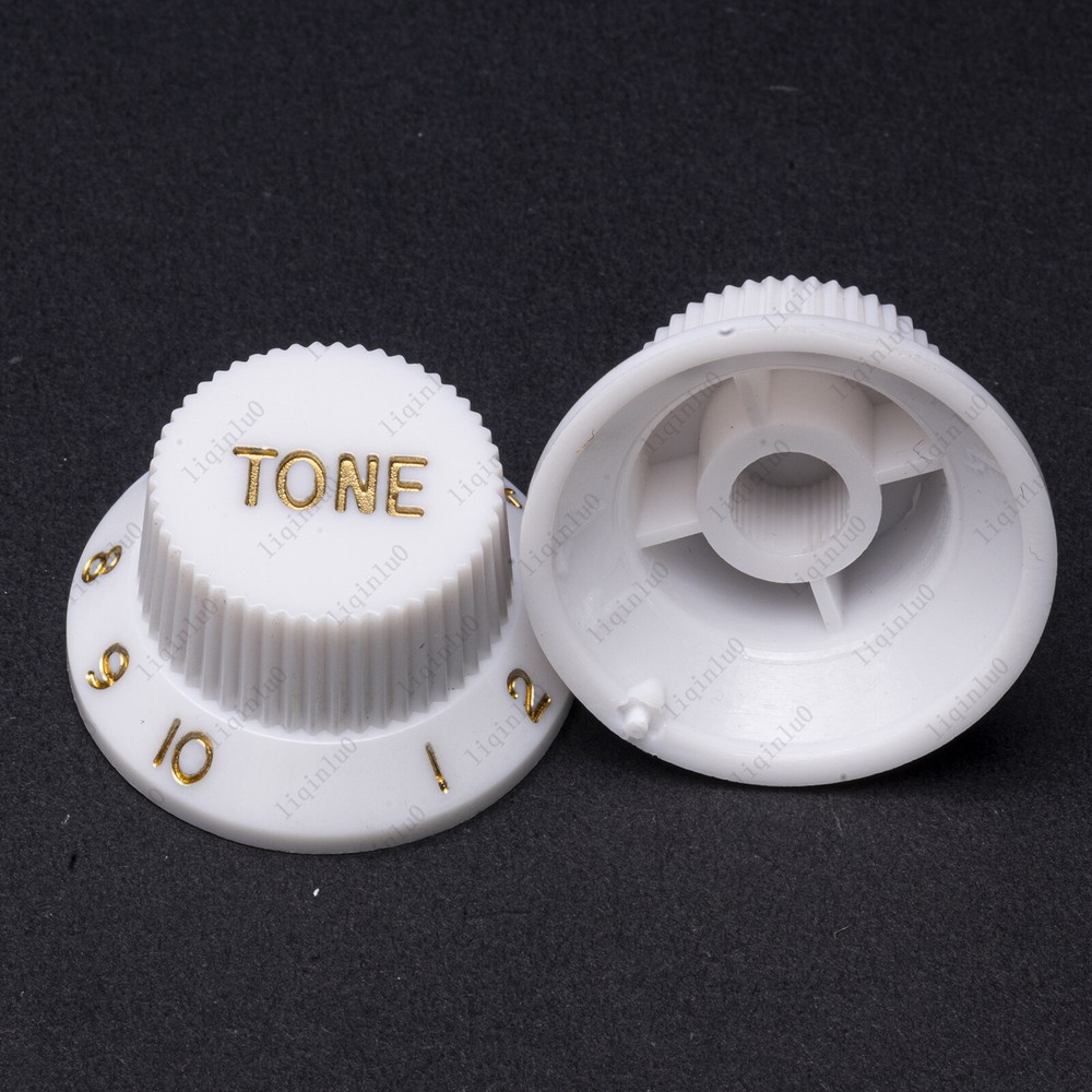 White/ Gold Numbers ST Electirc Guitar Knobs Volume Tone Knob For Stratocaster