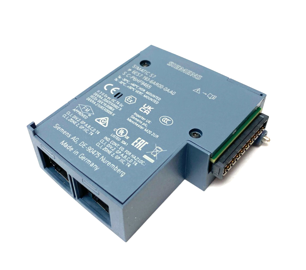 Siemens 6ES7193-6AR00-0AA0 SIMATIC ET 200SP Bus Adapter Module BA 2xRJ45