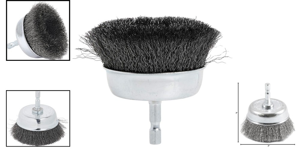 Versatile Fine Grit Wire Cup Brush - Removes Scale, Rust & Paint Efficiently