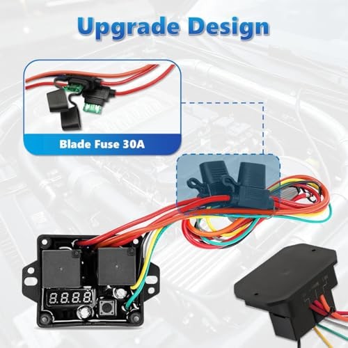 12V/24V Digital Electric Radiator Fan Controller Switch Kit with Adjustable
