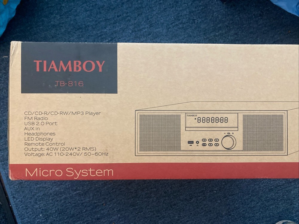 Nostalgic Micro Shelf System 40W RMS with CD Player, Bluetooth, USB Playback