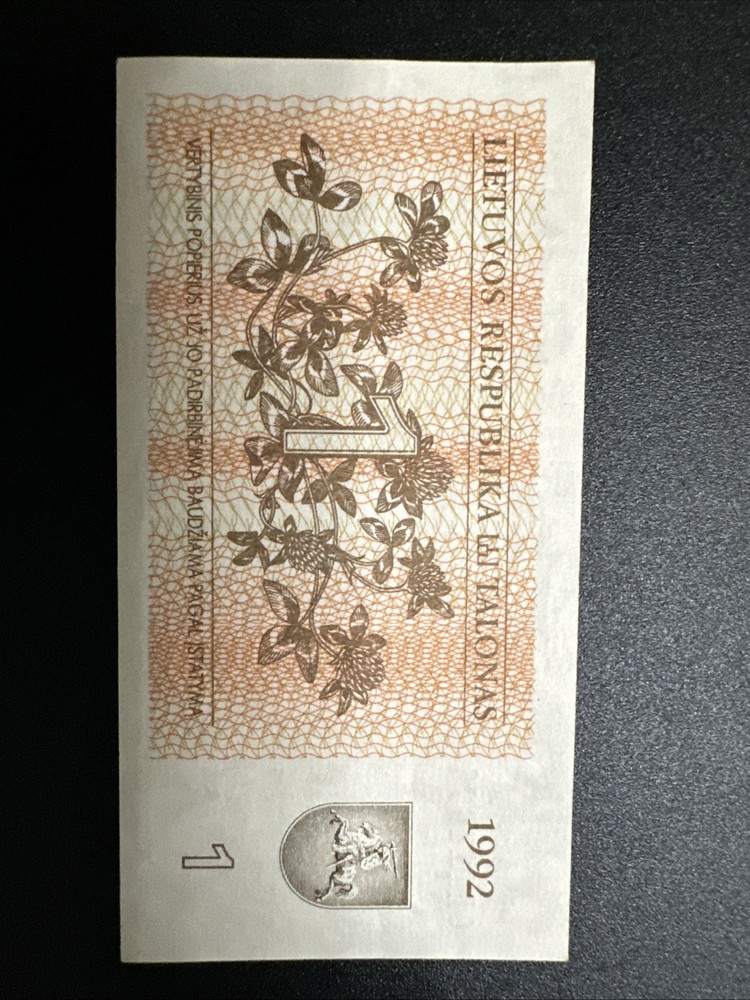 Lithuania 1 Talonas 1992  Uncirculated