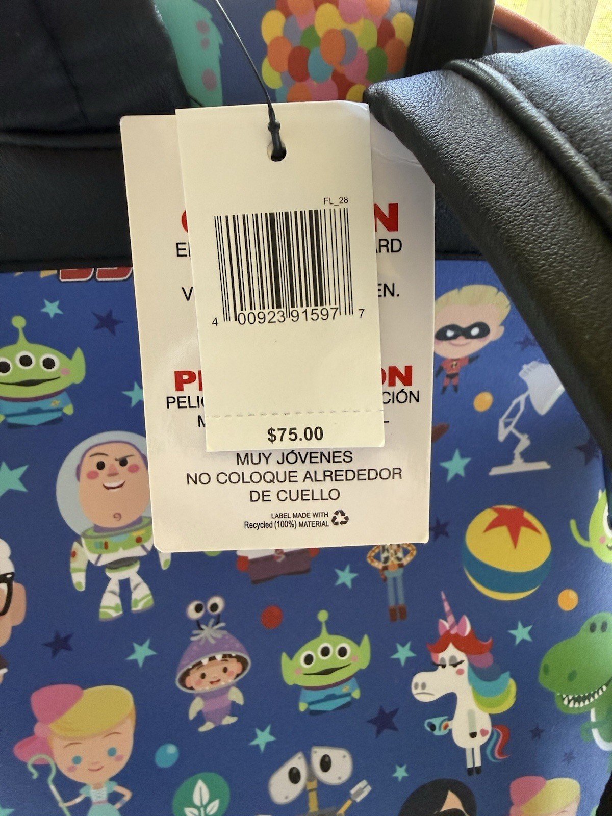 Loungefly Disney Pixar Mini Backpack Blue Toy Story Monsters Inc Incredibles