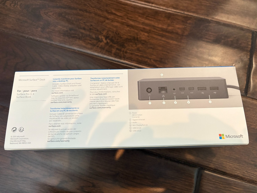 Microsoft Surface Dock Model 1661 Docking Station for Surface Pro 3 or 4 New Box