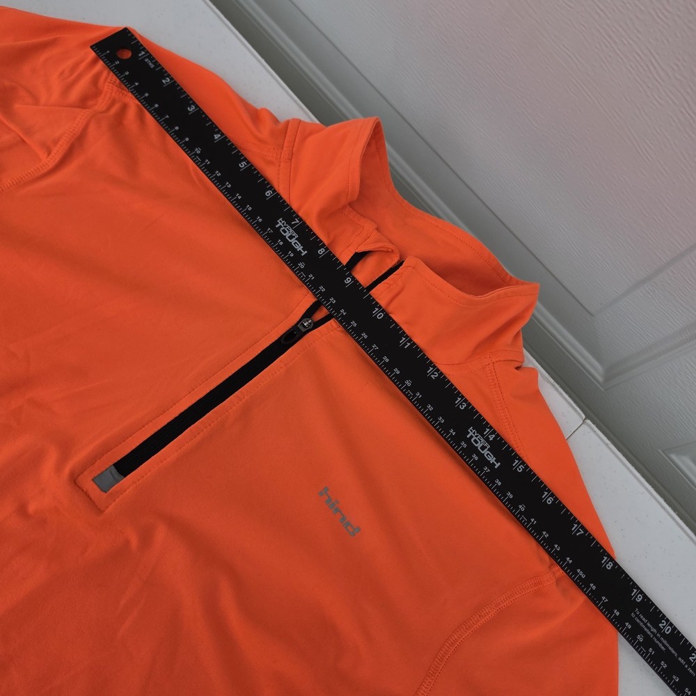 Hind Men's Half Zip Performance Running Jersey Orange Size Medium