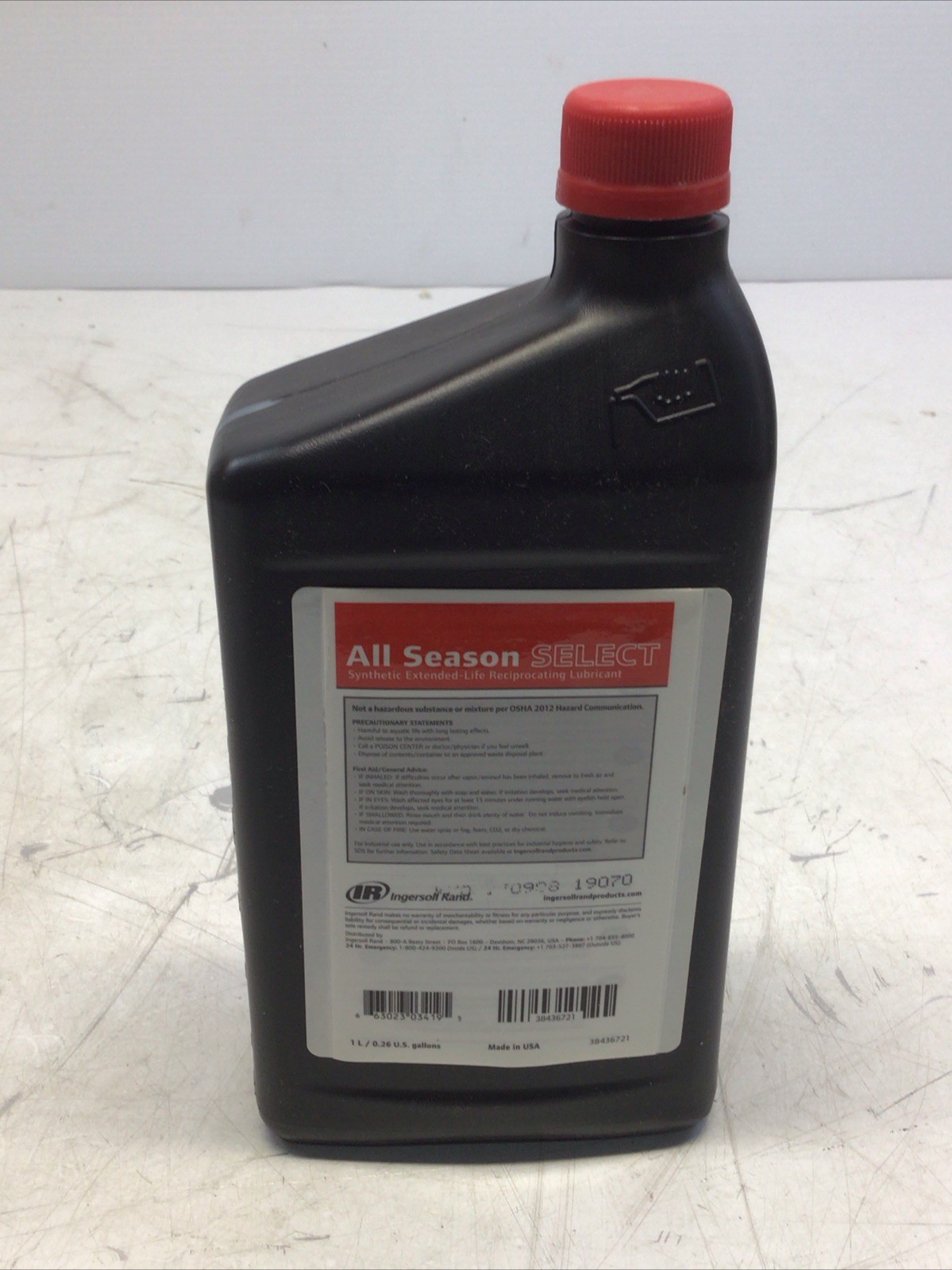 Ingersoll Rand All Season Select Oil Extended Life Synthetic Lubricant 38436721