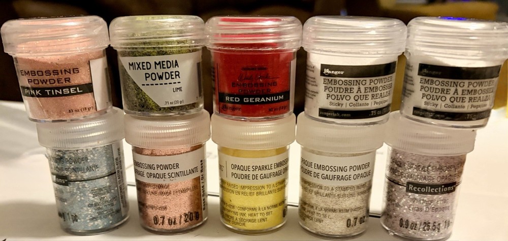 Embossing Powders And Stamps