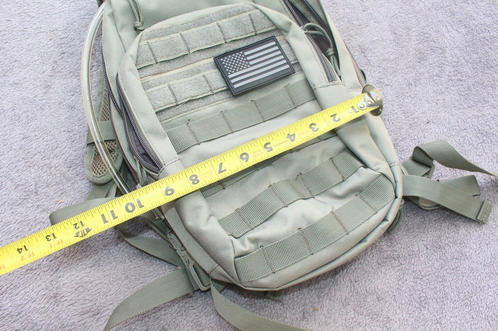 Small Light weight Day Back Pack Hydration backpack Molle Hook Loop Grey OS