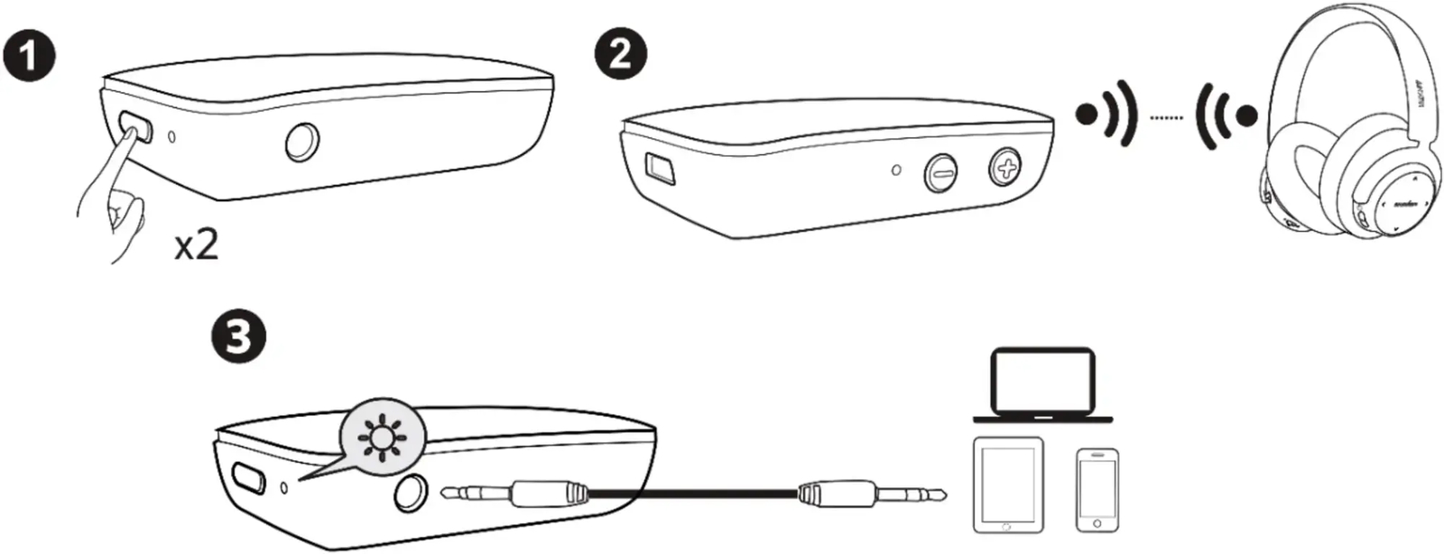 Anker - Soundsync Portable Bluetooth Transmitter with 10H Battery - Black