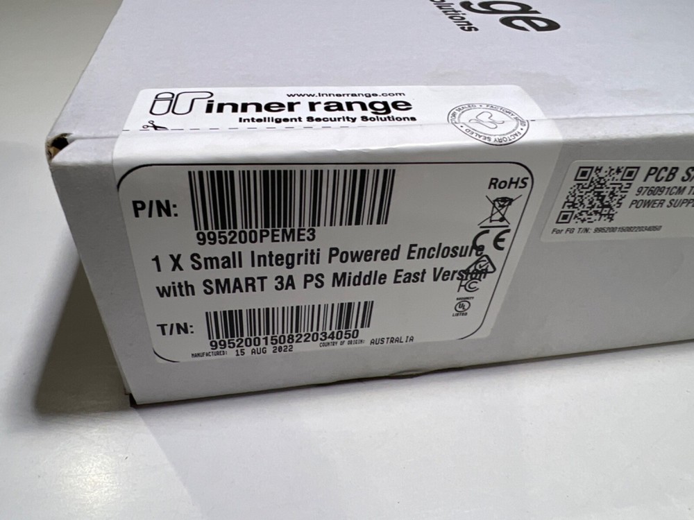 innerrange integriti 995200PEME3 1x Small Integriti Powered Enclosure