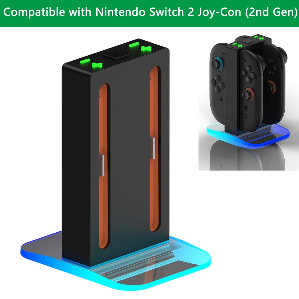 Latest Switch 2 Controller Charger, Charging Dock Station for 4 Joy Con Charging