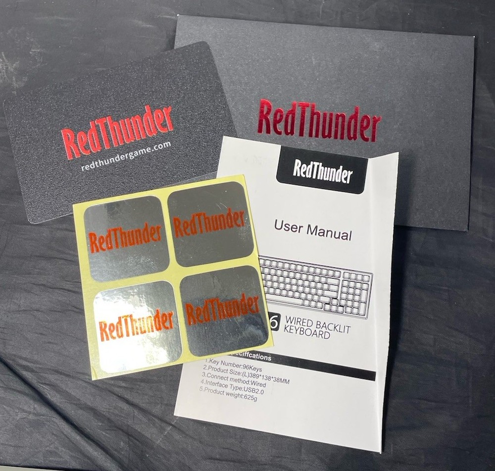 Red Thunder K96 RedThunder Wired US Version White-Gray