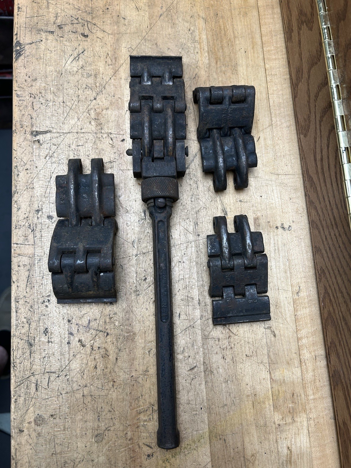 Antique Walworth Parmalee No. 1 Pipe Wrench With 4 Heads, RARE, Pat. 1907, USA