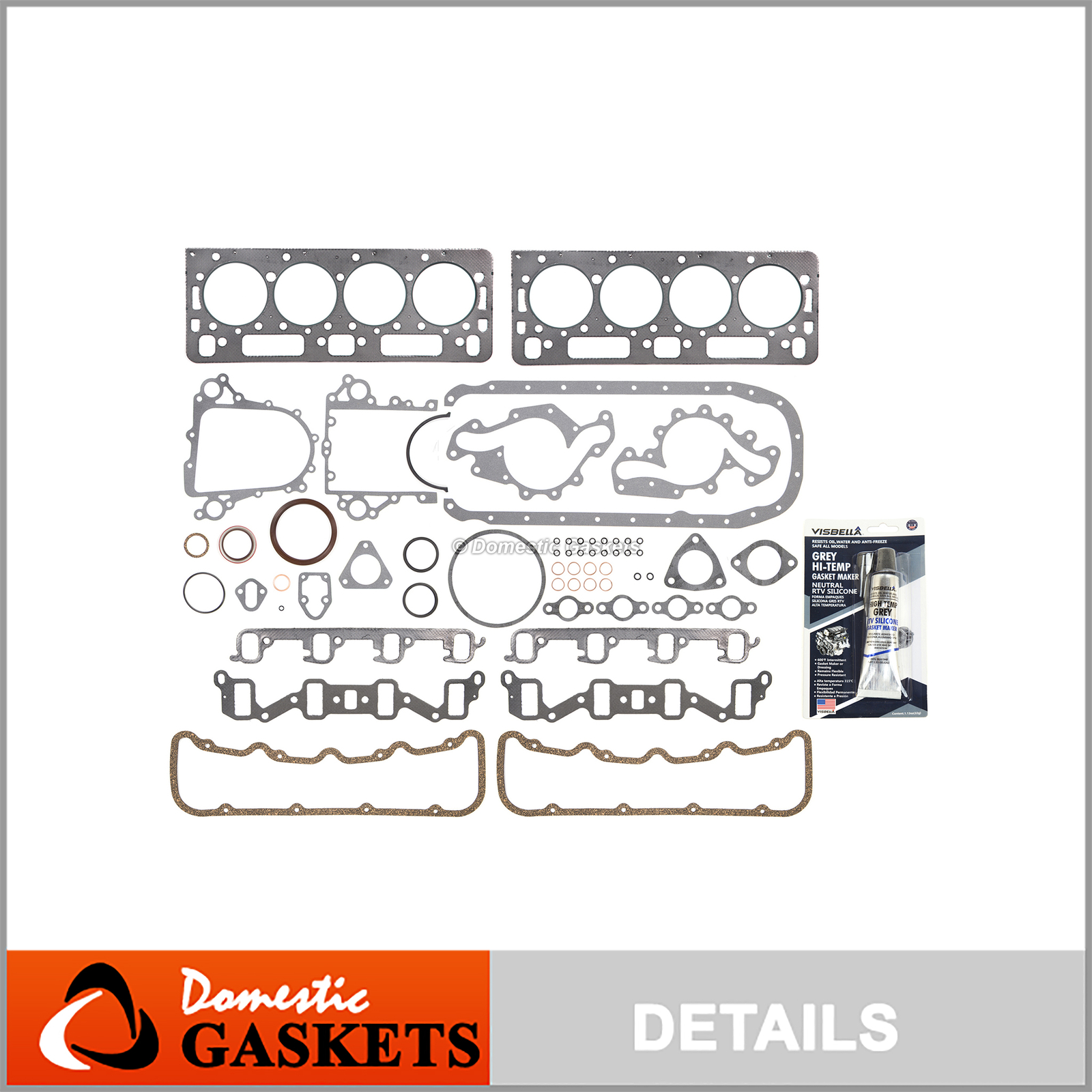 Fits 92-02 Chevrolet GMC Hummer 6.5L Turbo Diesel Full Gasket Set 0.010" thicker