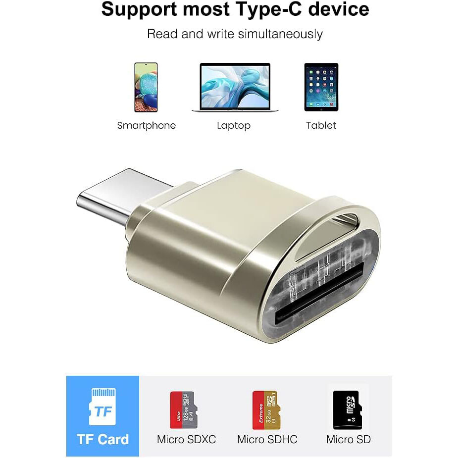 TypeC To Micro SD TF Card Reader OTG USB Adapter Converter For Samsung Phone Lot