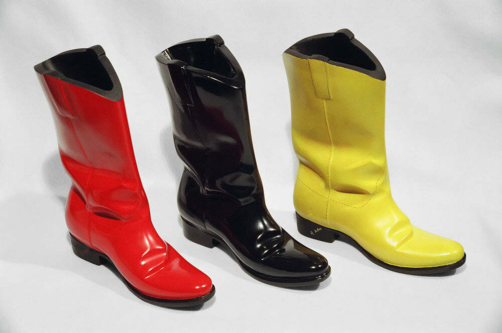 CHERRY RED RIDING BOOT / RESIN REPRODUCTION