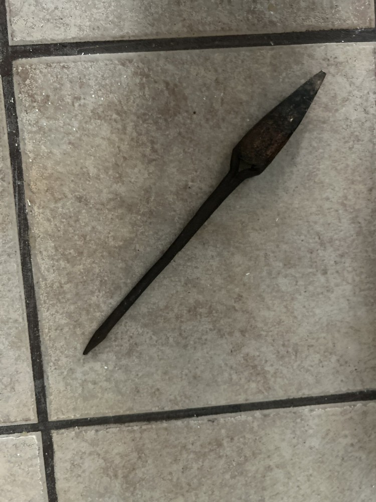 SOLID COPPER HEAD VINTAGE SOLDERING IRON TOOL, 13" X 1 1/4"