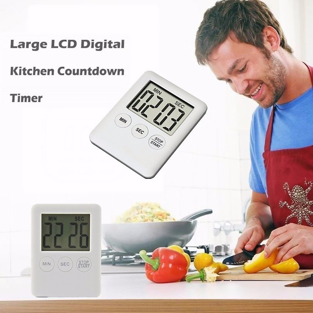 Large LCD Digital Kitchen Cooking Timer Count-Down Up Clock Loud Alarm Magnetic