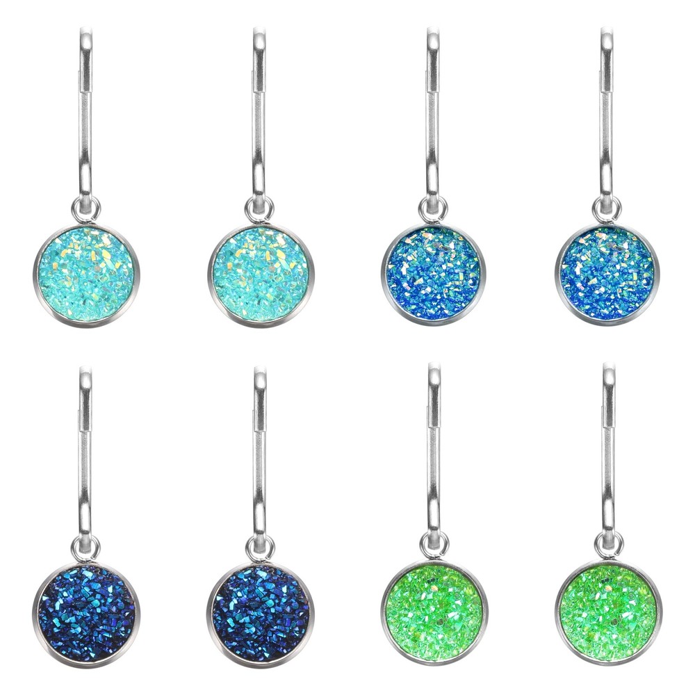8Pcs Zipper Pulls Charm, Zipper Pull Replacement (Green Blue Series)