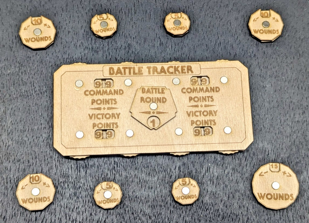 Battle Tracker & Wound Counters–  Warhammer 40k, Kill Team Tabletop Wargames